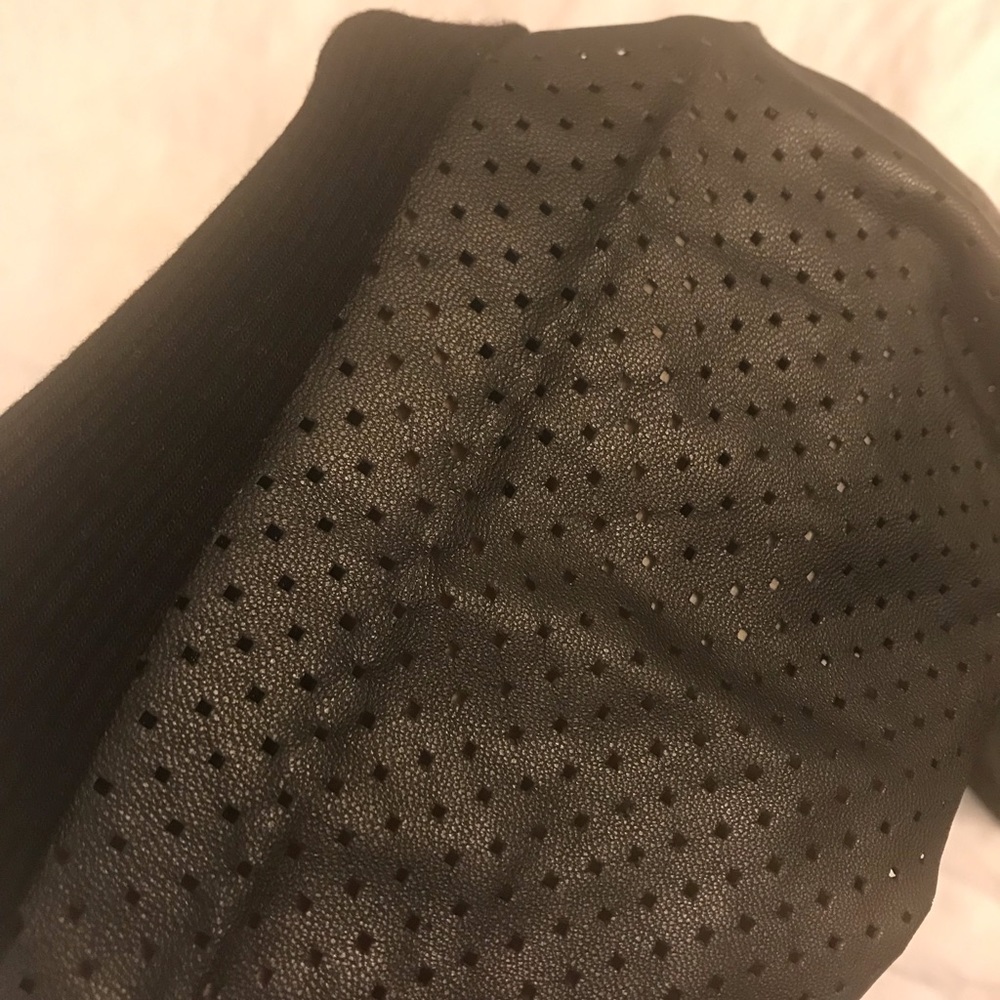 Prada Leather & Knit Pant/legging